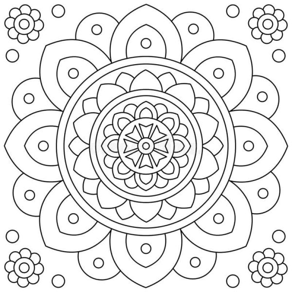 Five Flowers Mandala