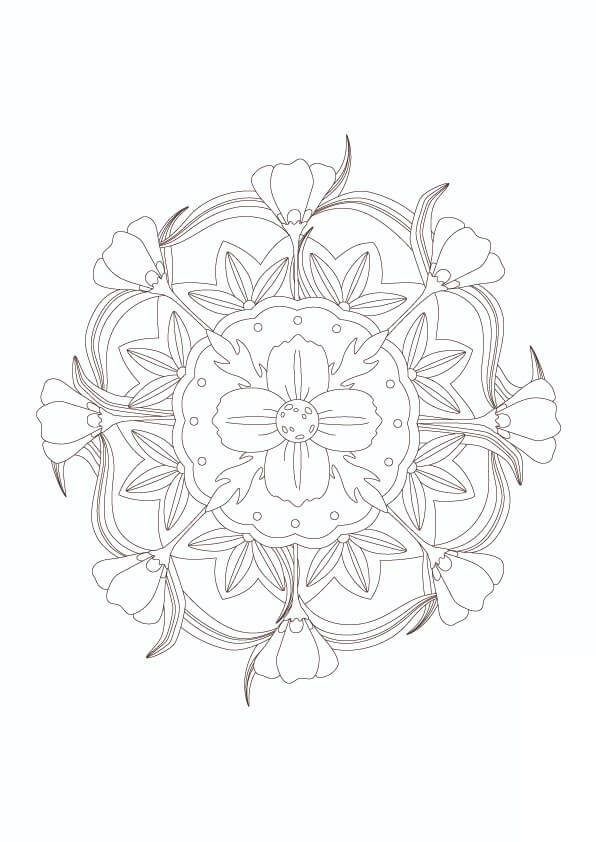 Basic Flower Spring Mandala