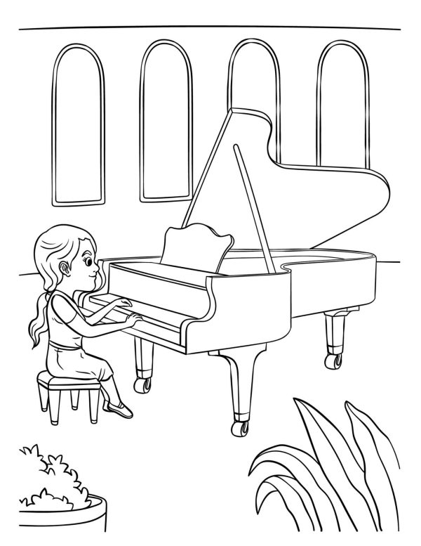 Basic Girl playing Piano