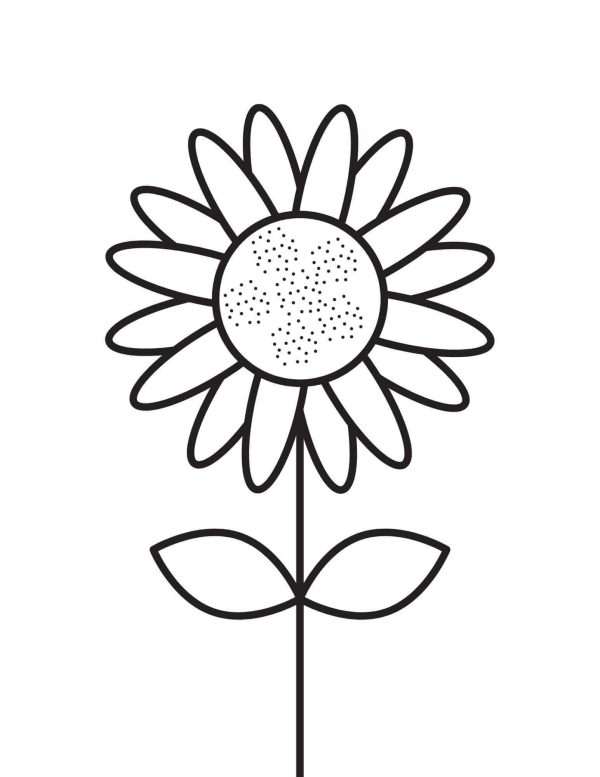 Basic Sunflower Free Drawing