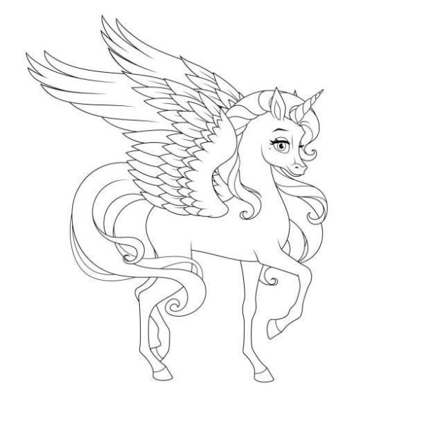 Beautiful Unicorn with Wings