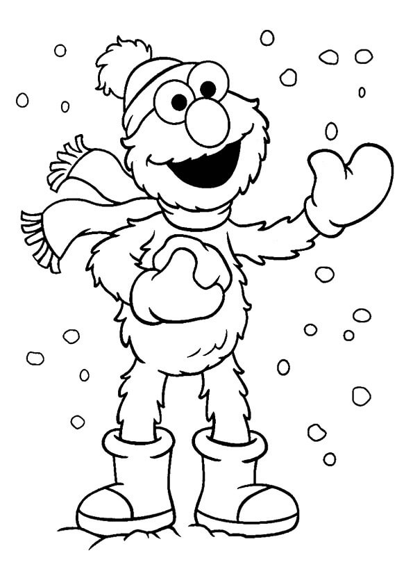 Elmo Enjoys the Winter