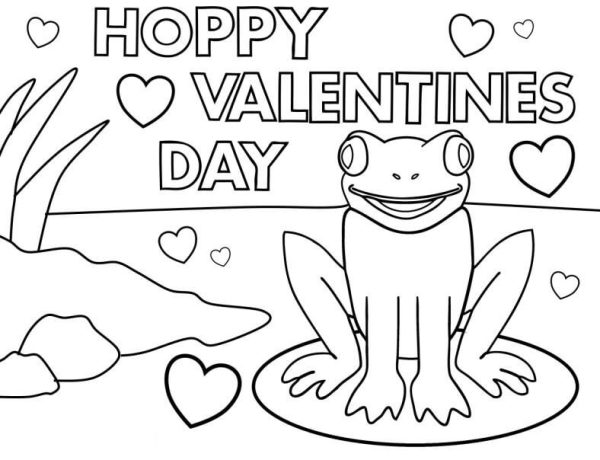 Frog in Happy Valentine’s Day