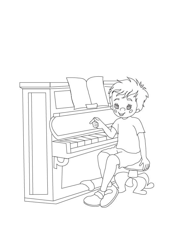 Fun Boy playing Piano
