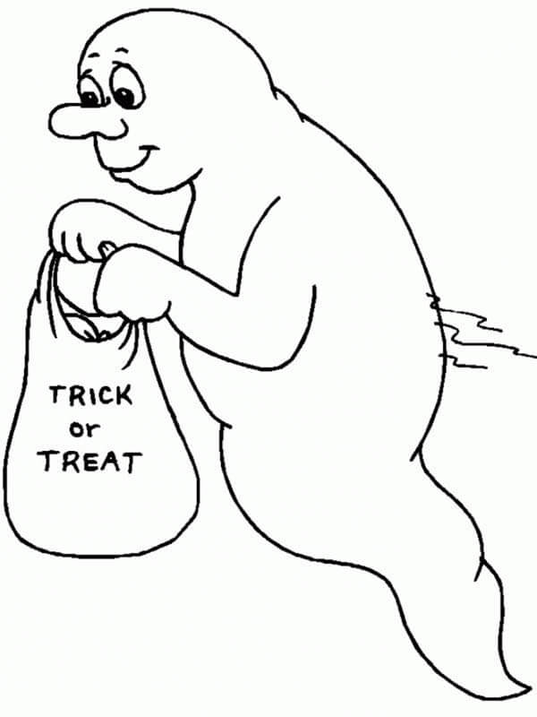 Ghost Playing Trick or Treating