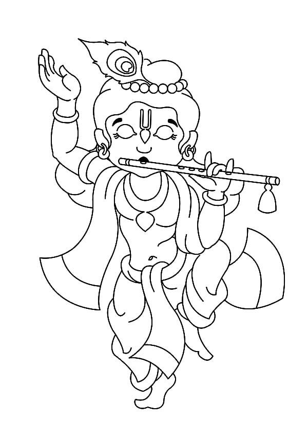 Krishna playing Flute