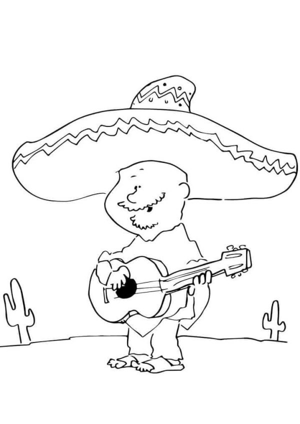 Man Mexican Playing Guitar