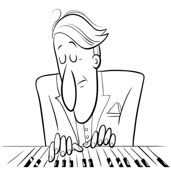 Pianist playing the Piano