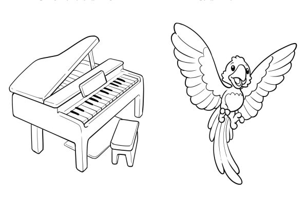 Piano and Parrot