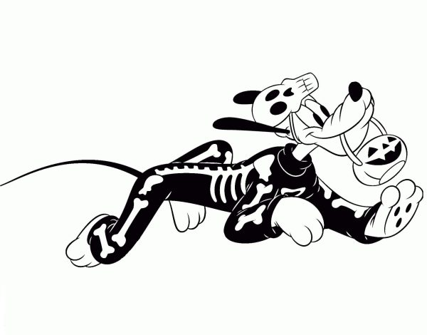 Pluto with Skeleton Suit