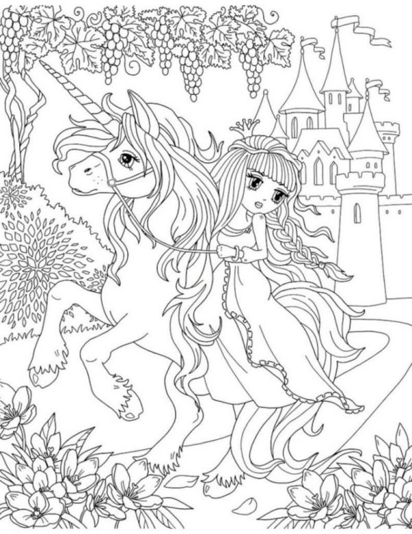 Princess Riding Unicorn