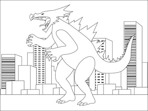 Scary Godzilla in the City