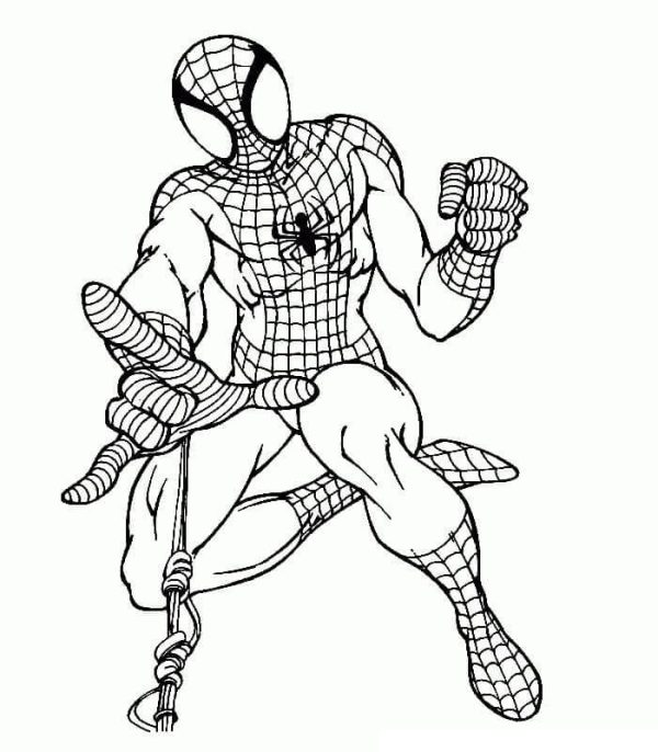 Simple Drawing Spiderman