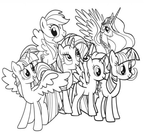Six Unicorns from My Little Pony
