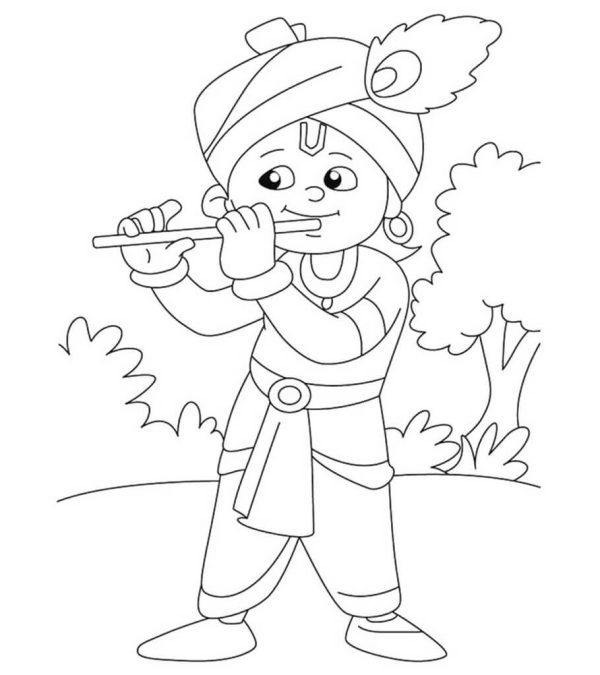 Smiling Boy Playing the Flute