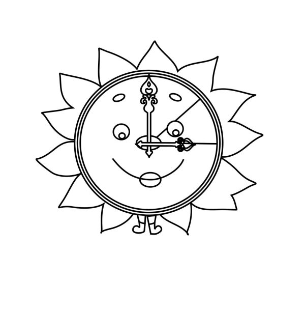 Smiling Sundial Clock