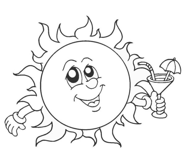 Sun is Drinking a Beverage