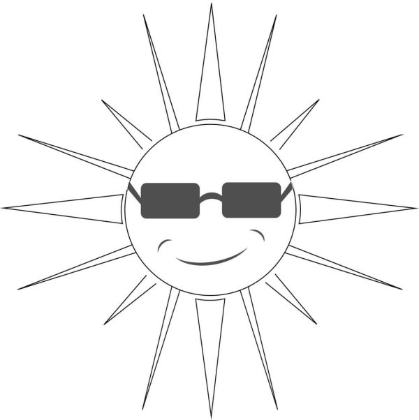 Sun wearing Sunglasses