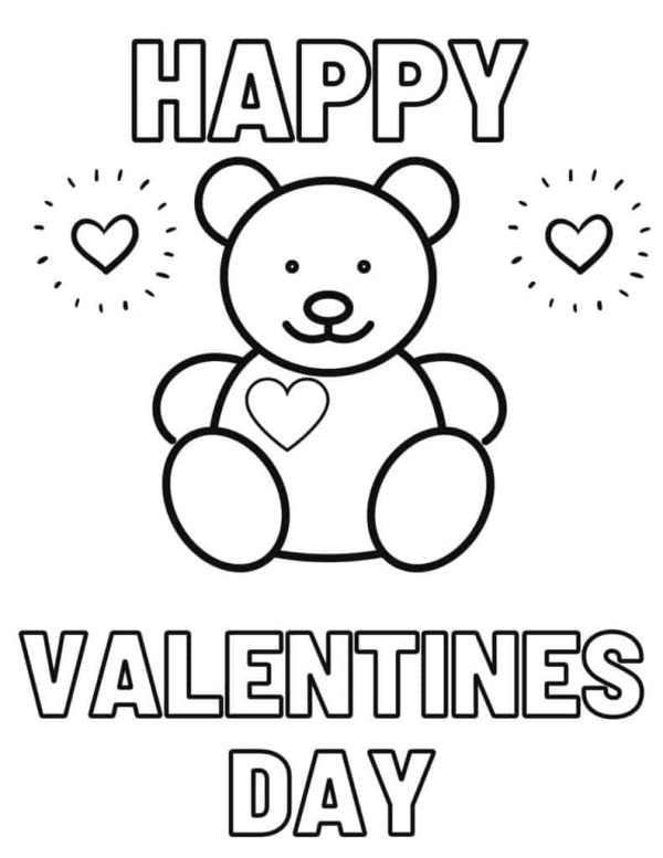 Teddy Bear in Happy Valentine’s Day