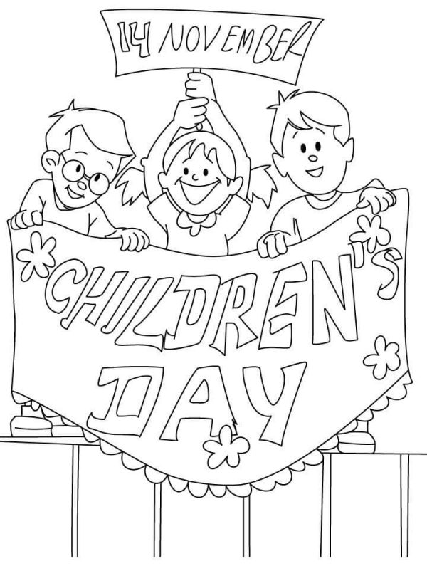 Happy Three Children in Happy Children’s Day
