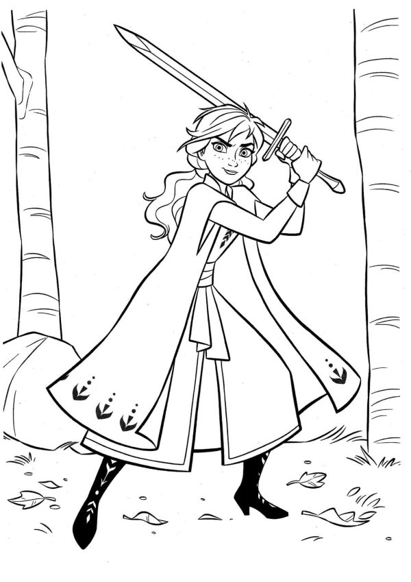 Anna holding Sword