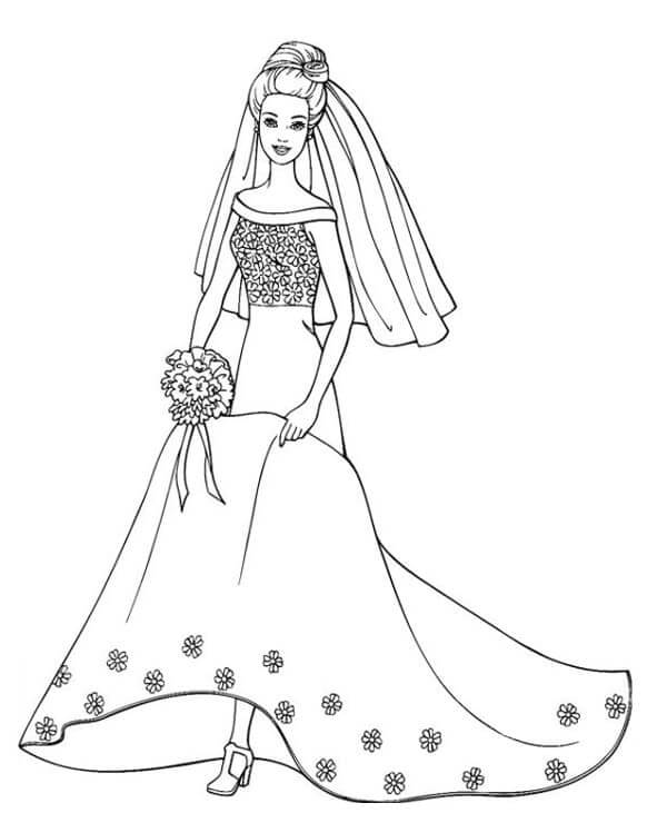Barbie wearing Wedding Dress