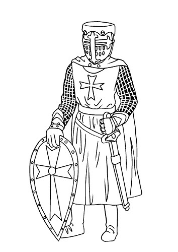 Basic Knight Holding Sword and Shield