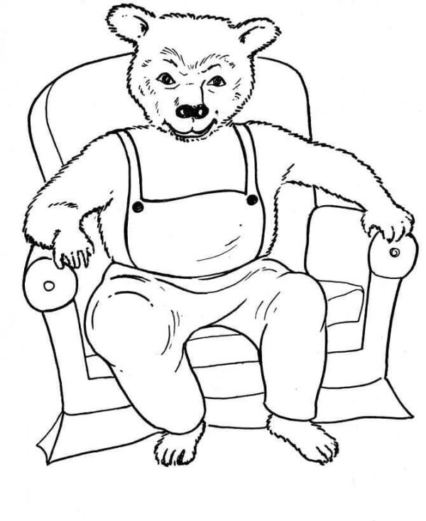 Bear Sitting on Chair