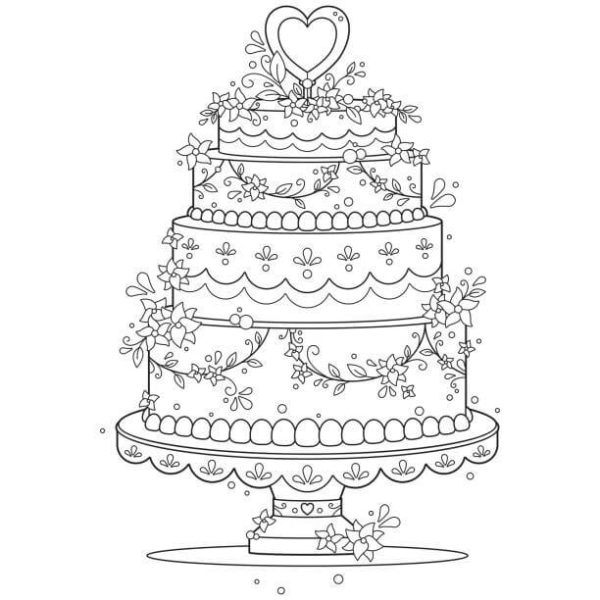 Beautiful Wedding Cake in the Wedding