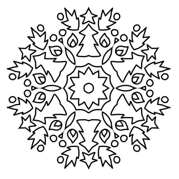 Christmas Mandala For Adults