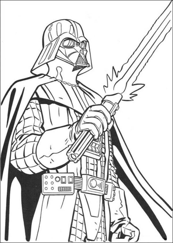 Darth Vader holding Laser Sword