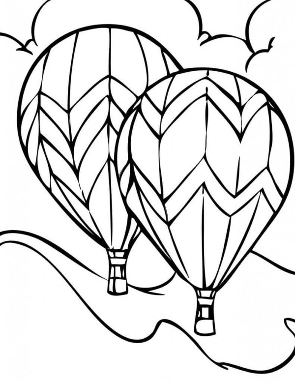 Drawing Two Hot Air Balloons