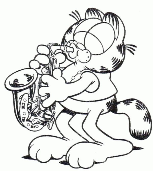 Garfield Plays the Trumpet