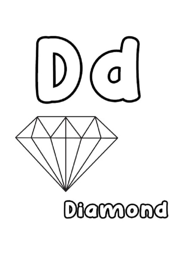 Letter D and Diamond