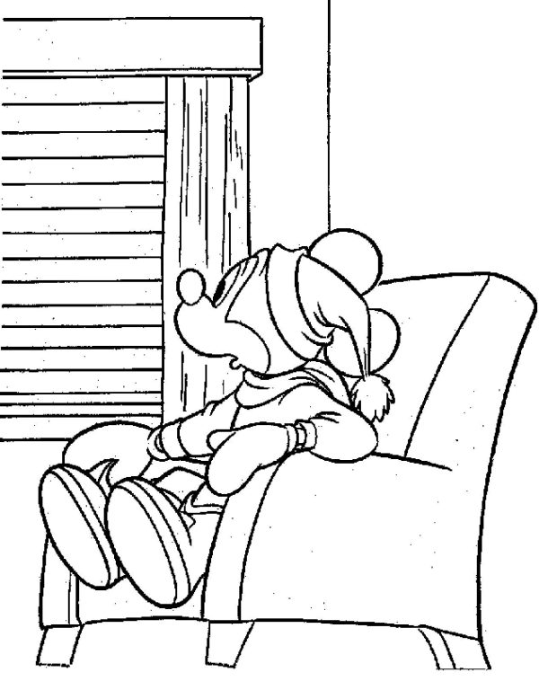 Mickey Mouse Sitting on Chair