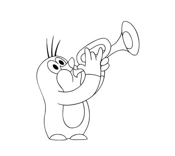 Mole Plays the Trumpet