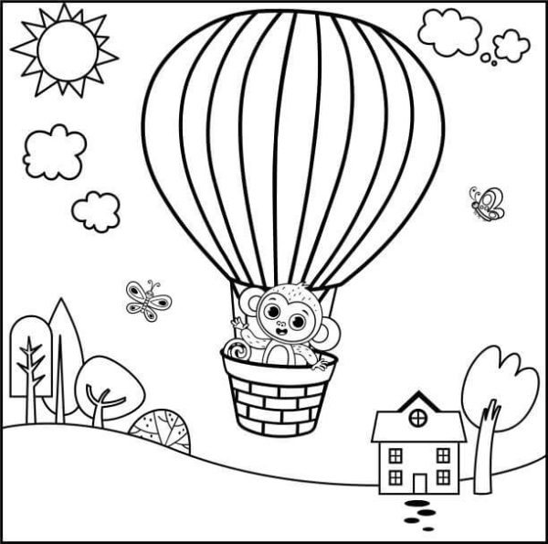 Monkey in a Hot Air Balloon