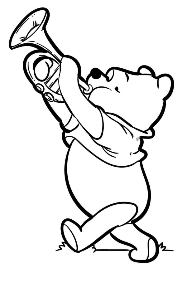 Pooh Bear Plays the Trumpet