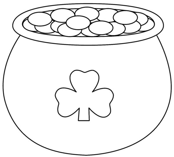 Pot of Gold with Shamrock Logo