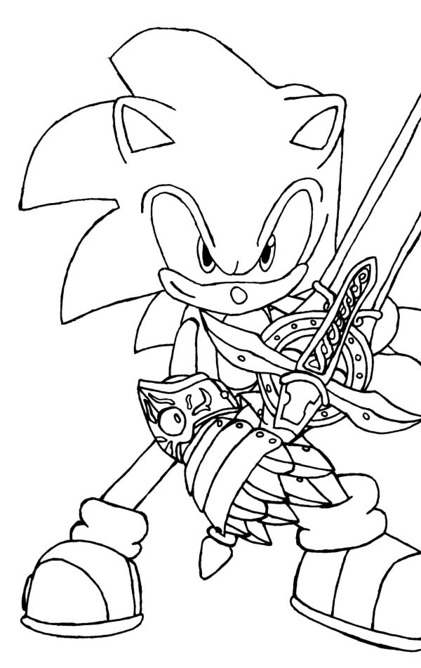 Sonic holding Sword