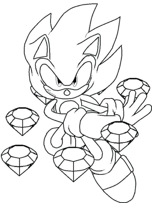Sonic with Five Diamonds