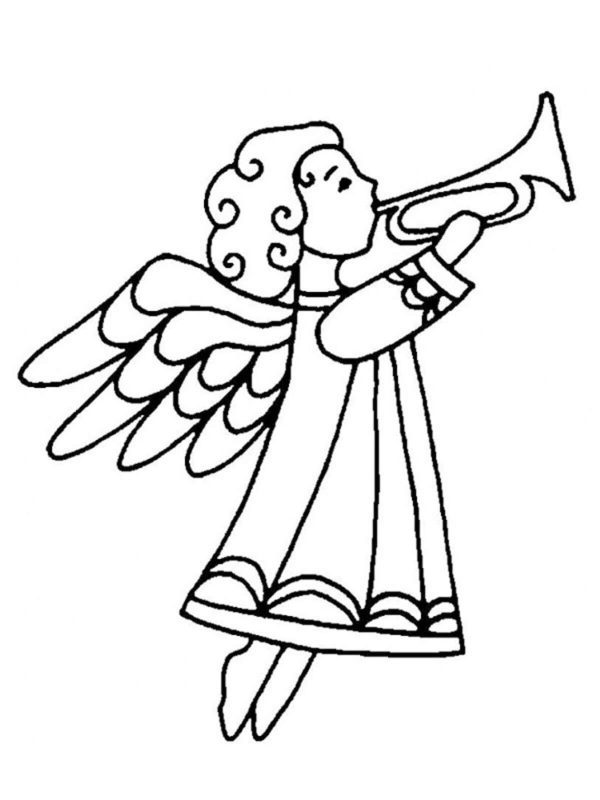 The Angel of the Drawing Plays the Trumpet