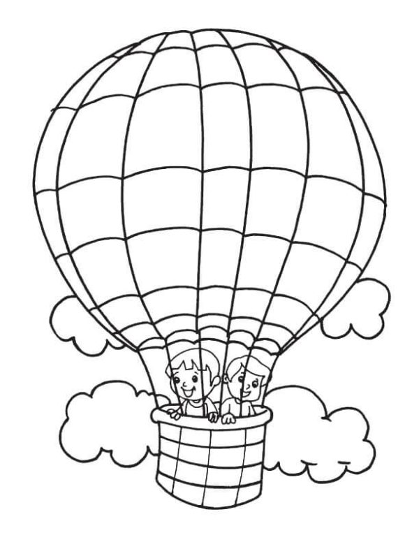 Two Kids in a Hot Air Balloon