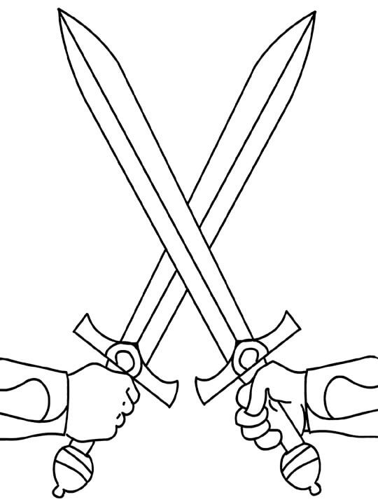 Two Swords Fighting