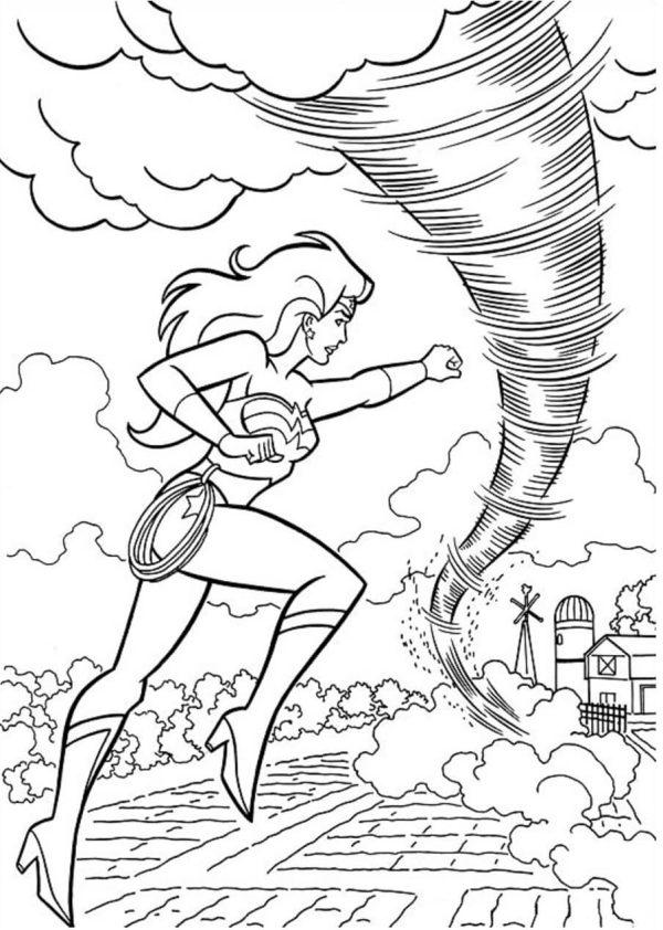Wonder Woman with Tornado