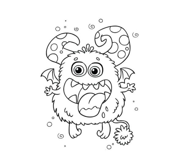 Free Cute Monster Outline