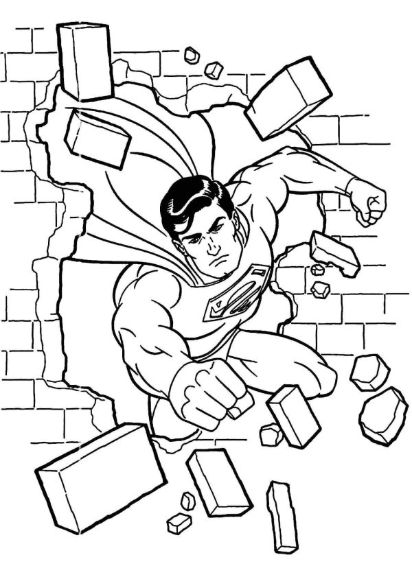 Superman Smashes The Wall