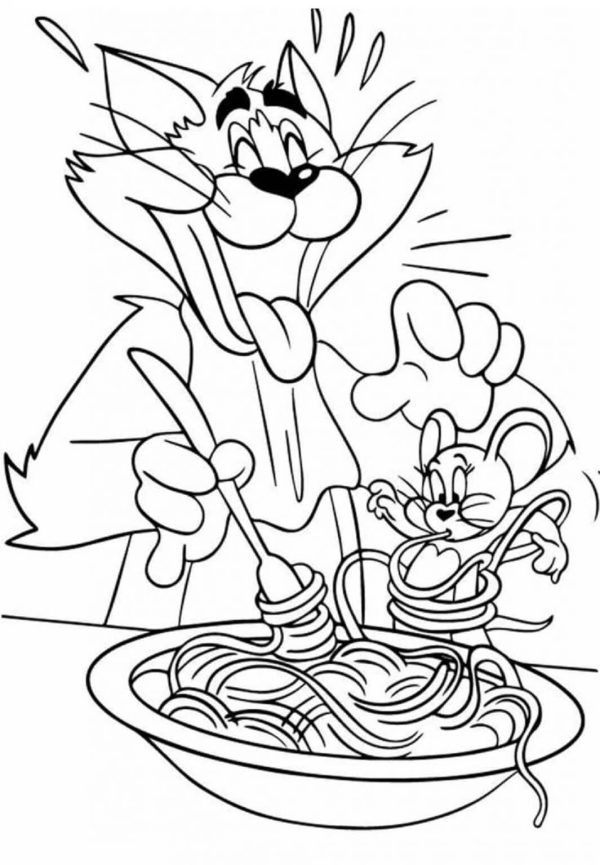 Tom And Jerry Eating Noodle