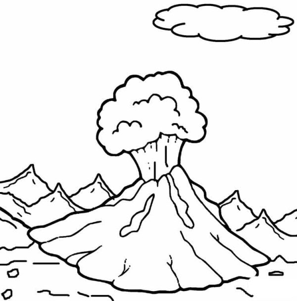 Free Printable Volcano Image