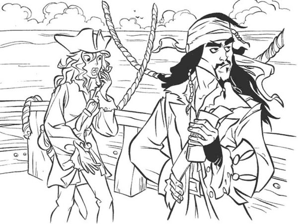 Print Pirates of the Caribbean Outline